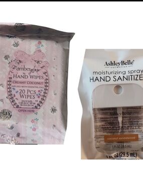 Creamy Coconut wipes & Coconut sandalwood hand sanitizer